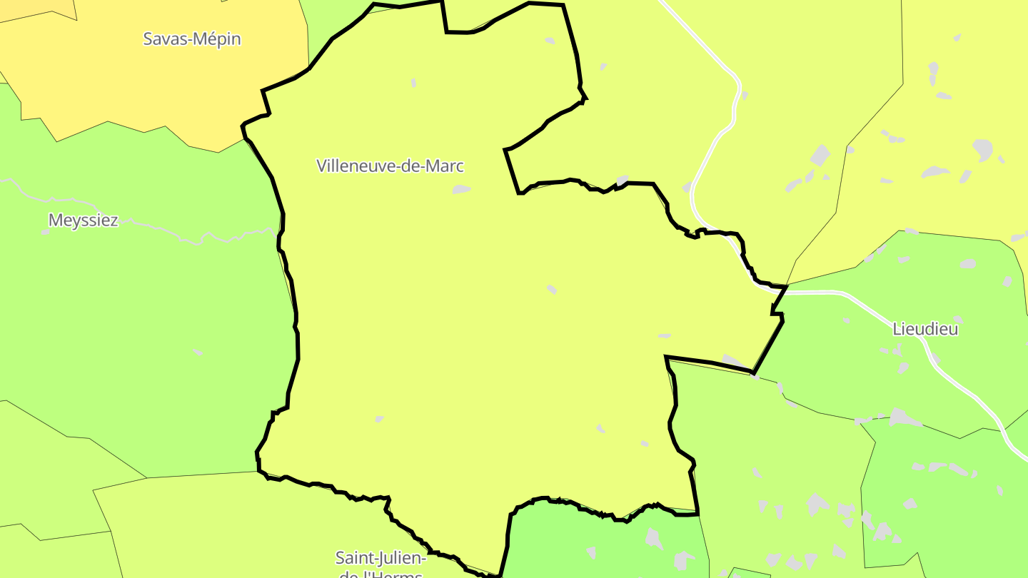 Carte des prix de l'immobilier Villeneuve-de-Marc