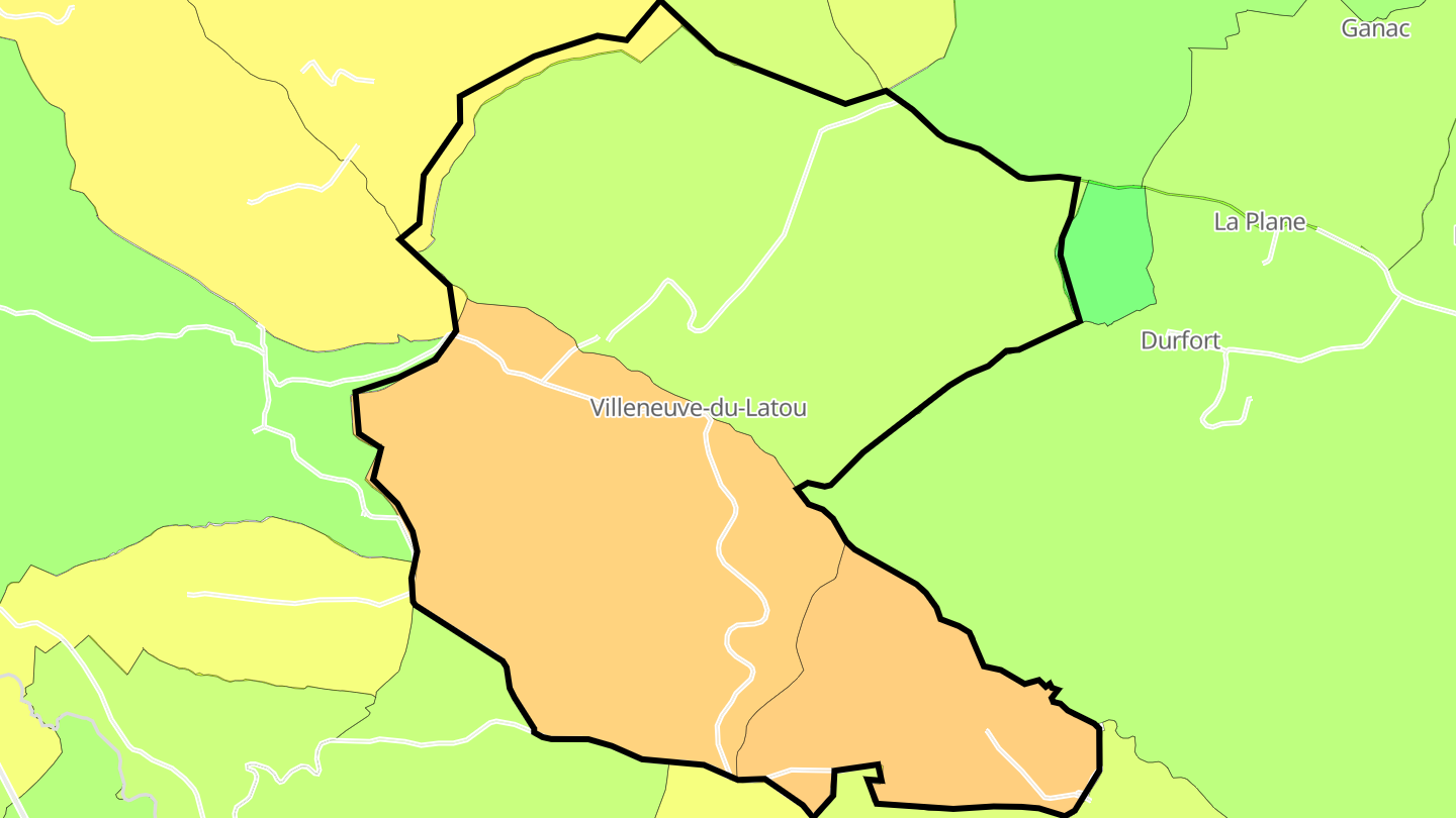 Carte des prix de l'immobilier Villeneuve-du-Latou