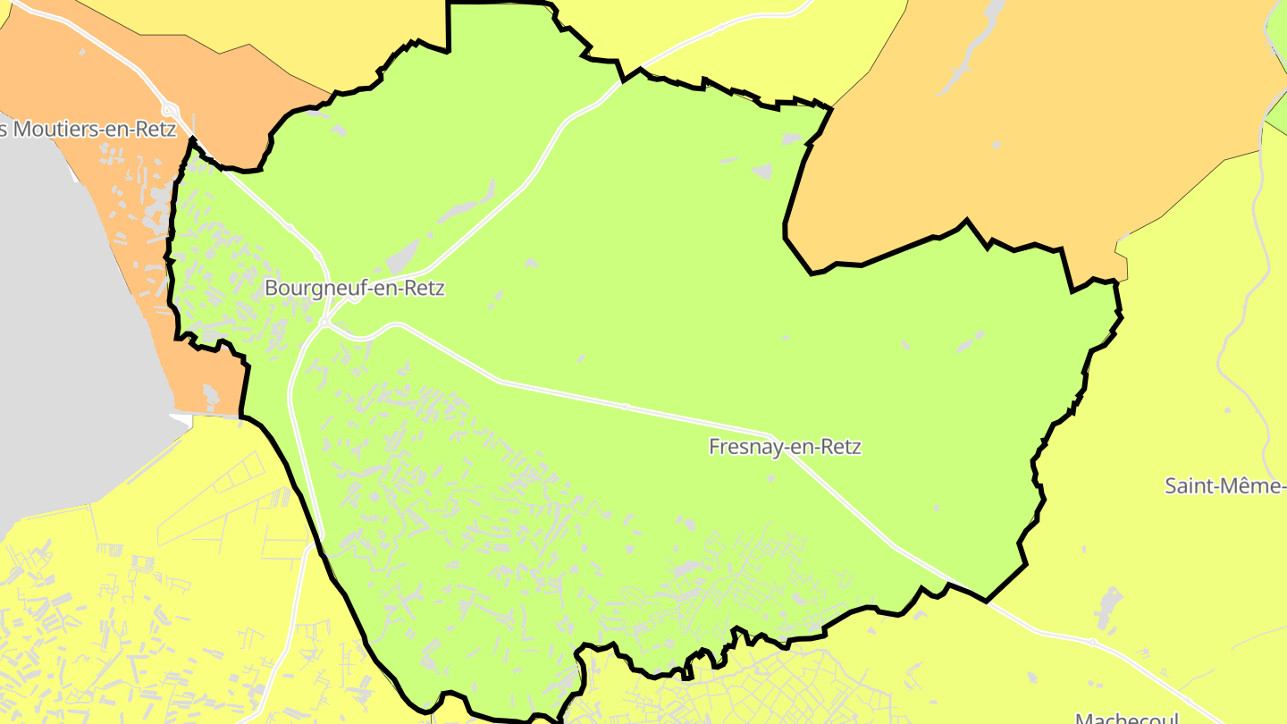 Carte des prix de l'immobilier Villeneuve-en-Retz