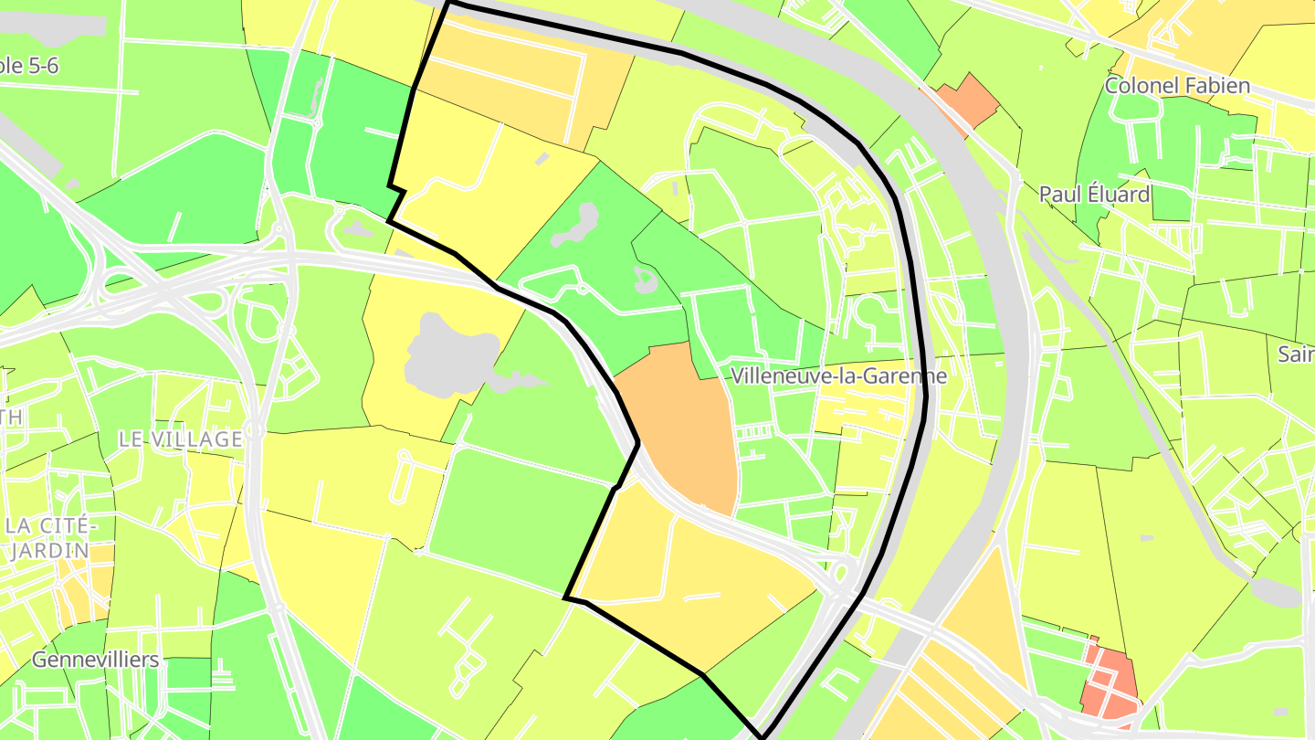 Carte des prix de l'immobilier Villeneuve-la-Garenne