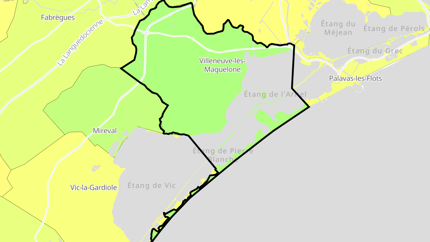 Carte des prix de l'immobilier Villeneuve-lès-Maguelone