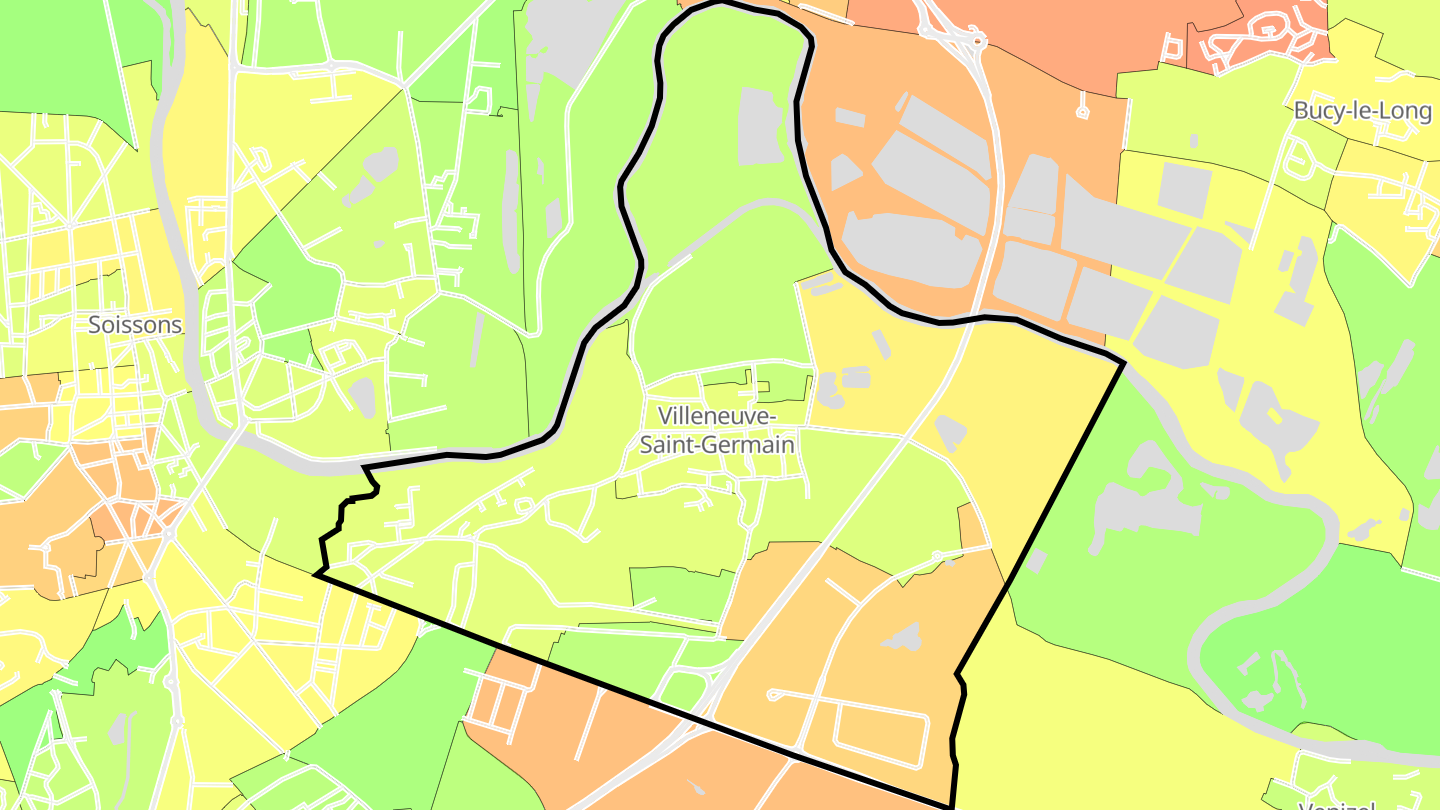 Carte des prix de l'immobilier Villeneuve-Saint-Germain