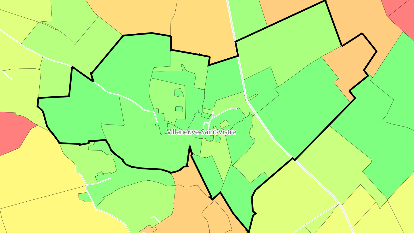 Carte des prix de l'immobilier Villeneuve-Saint-Vistre-et-Villevotte
