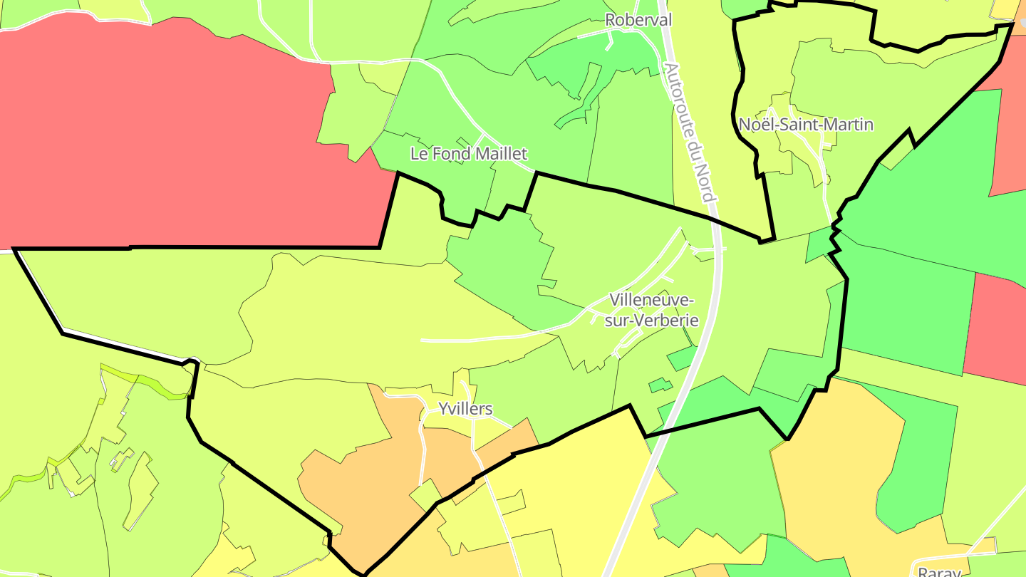 Carte des prix de l'immobilier Villeneuve-sur-Verberie