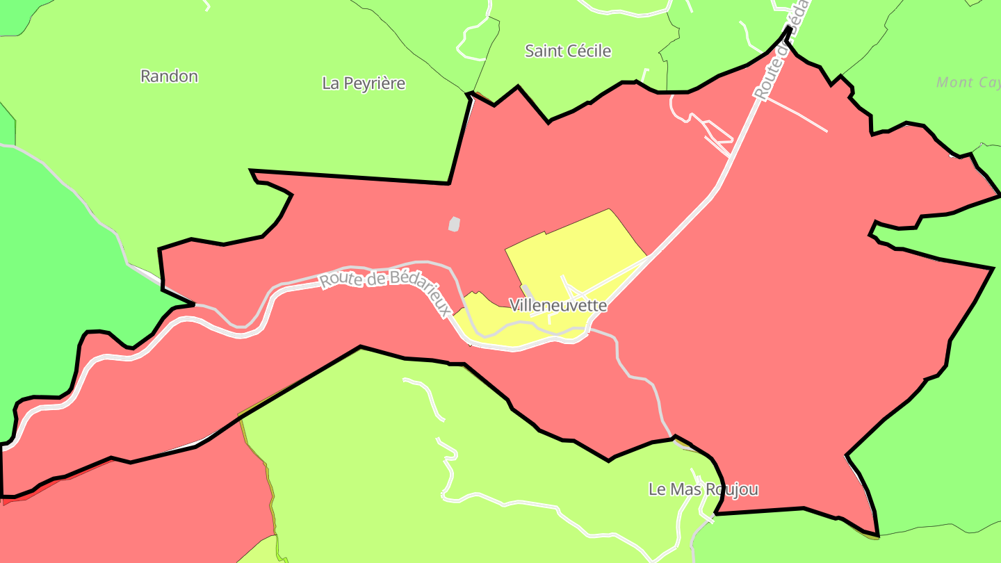 Carte des prix de l'immobilier Villeneuvette