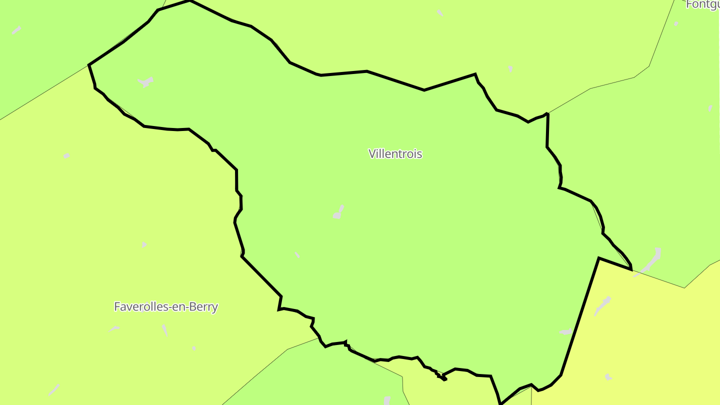 Carte des prix de l'immobilier Villentrois