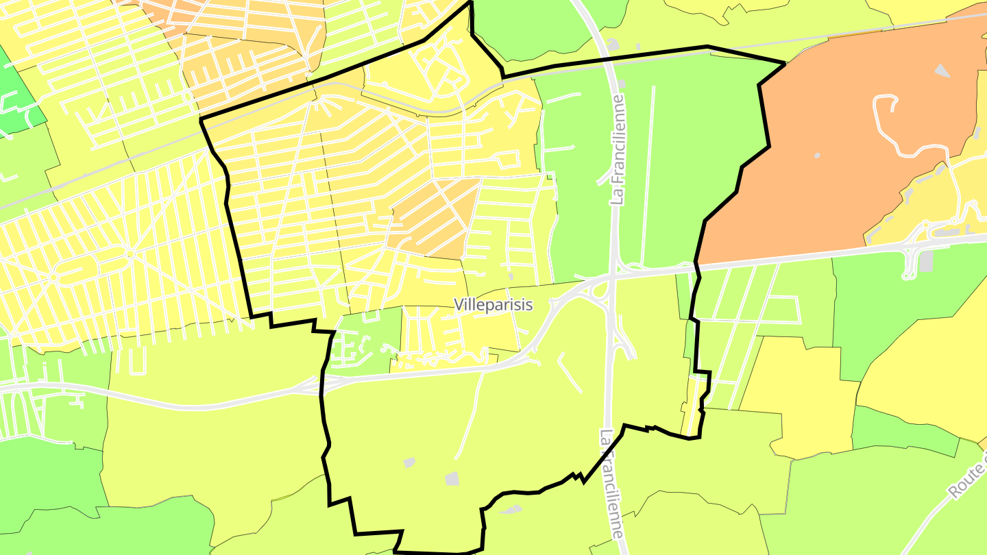Carte des prix de l'immobilier Villeparisis