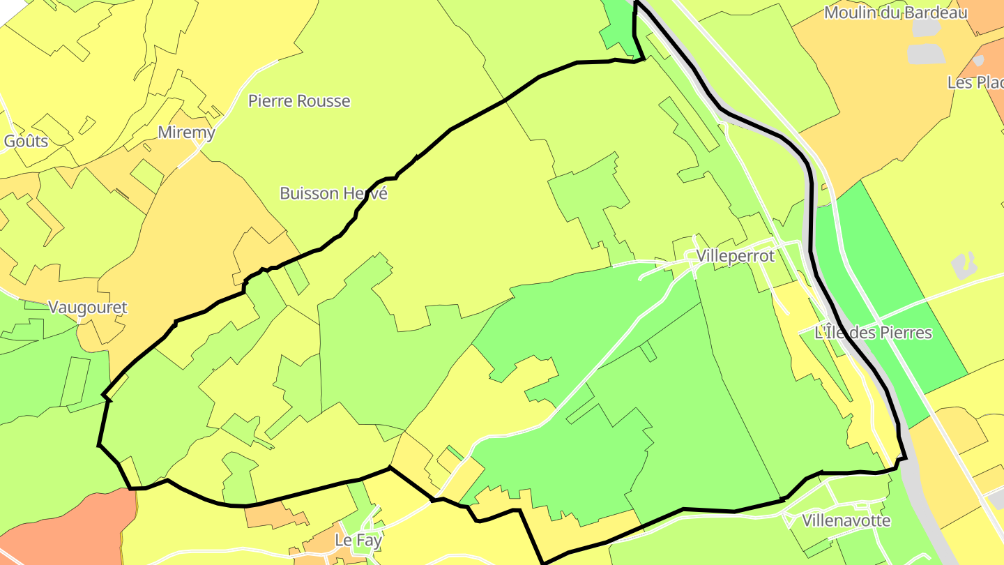 Carte des prix de l'immobilier Villeperrot