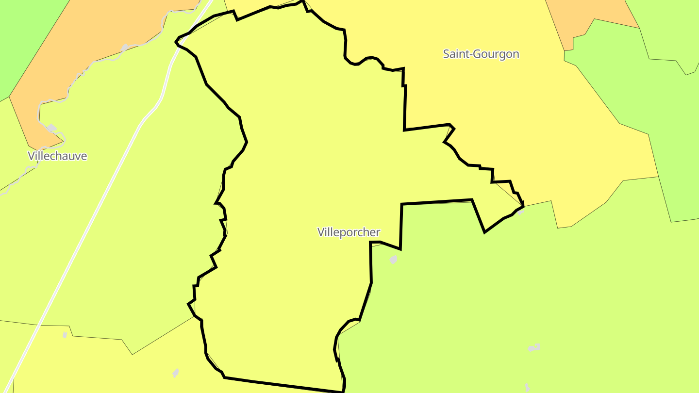 Carte des prix de l'immobilier Villeporcher