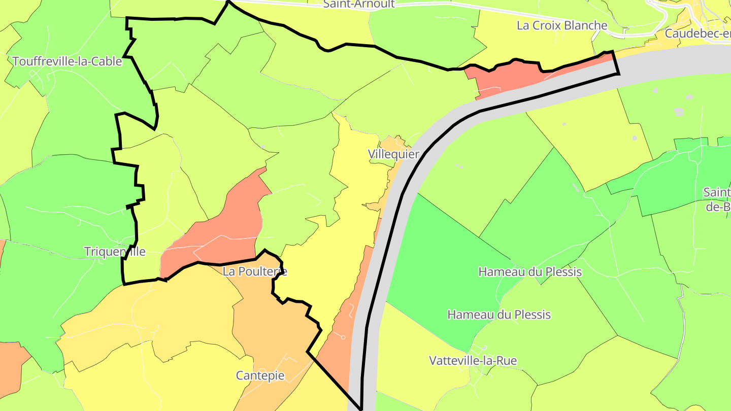Carte des prix de l'immobilier Villequier