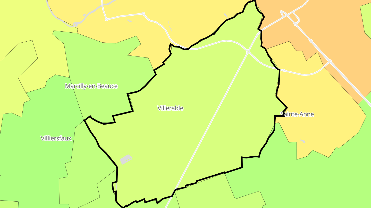 Carte des prix de l'immobilier Villerable