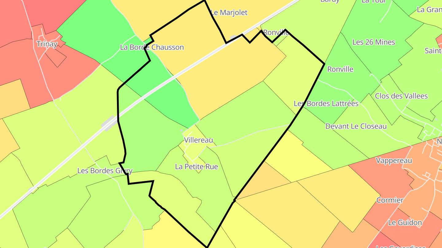 Carte des prix de l'immobilier Villereau