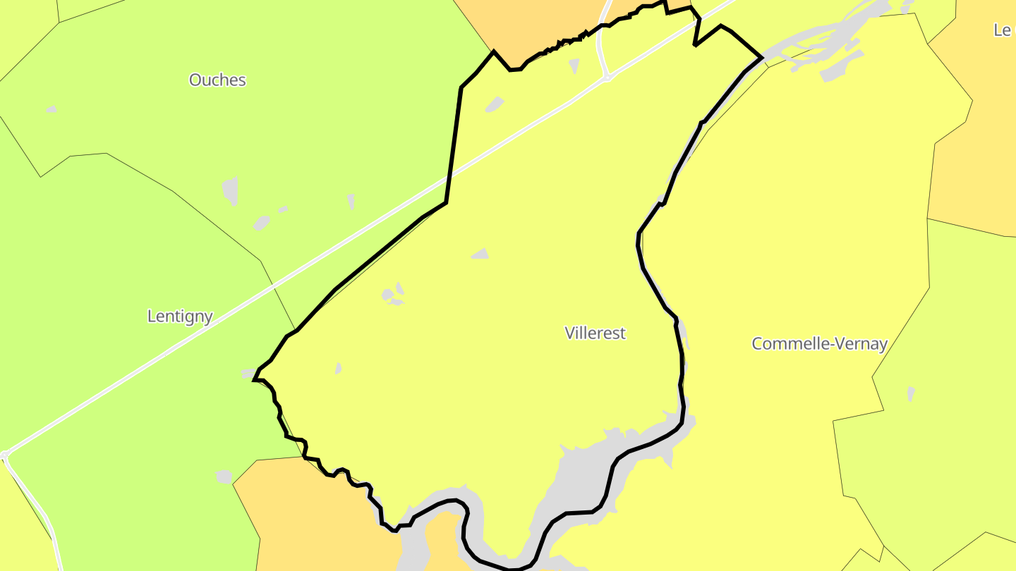 Carte des prix de l'immobilier Villerest