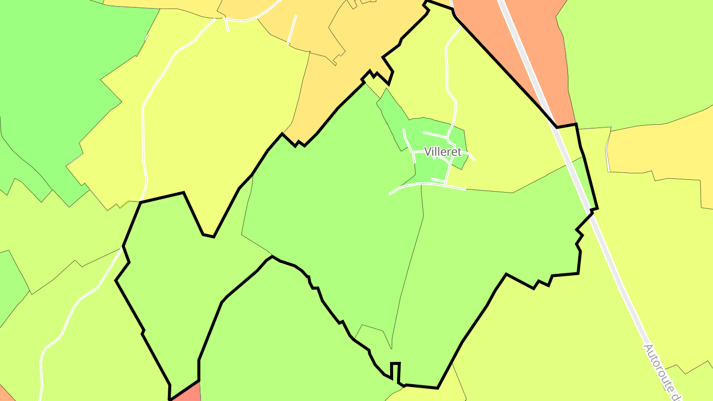 Carte des prix de l'immobilier Villeret