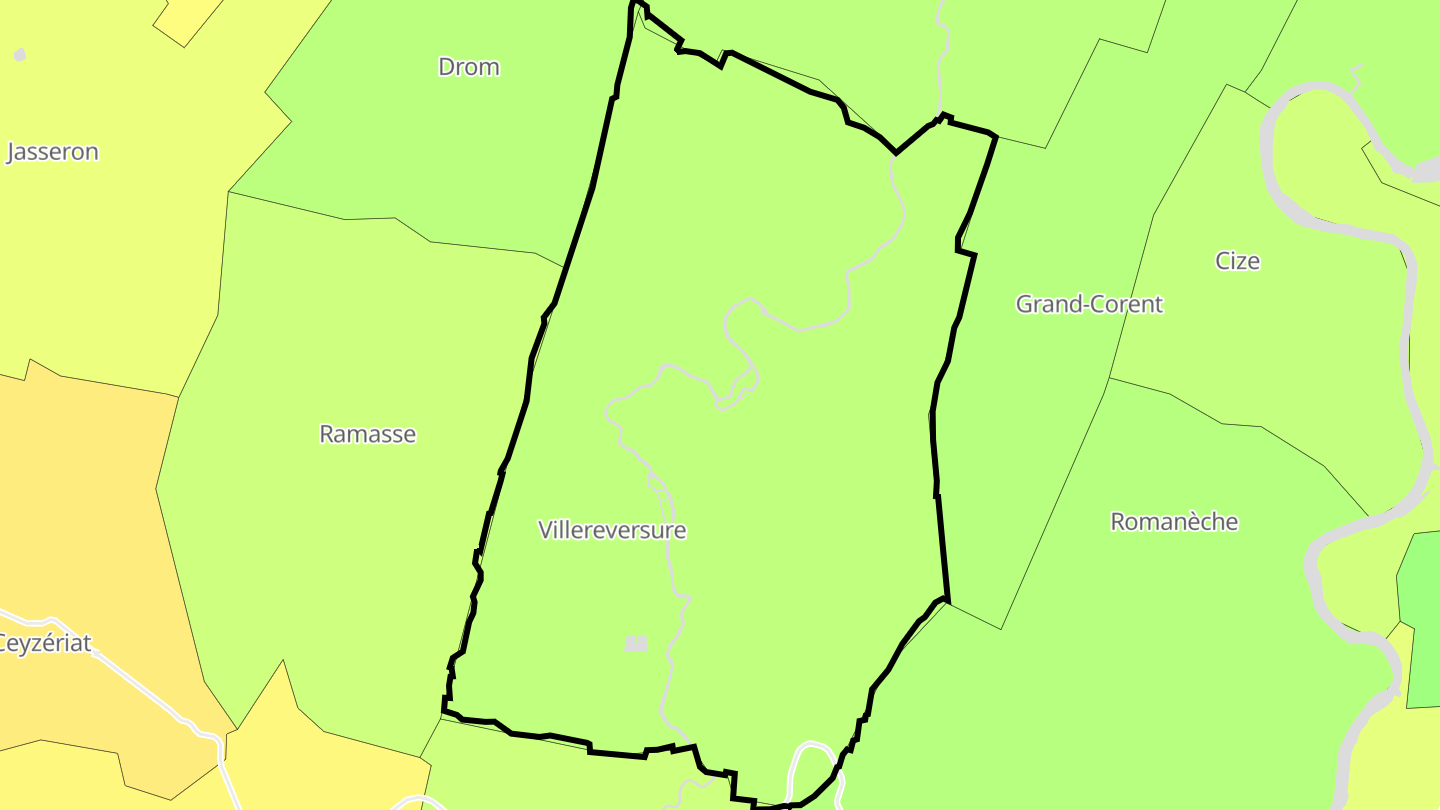 Carte des prix de l'immobilier Villereversure