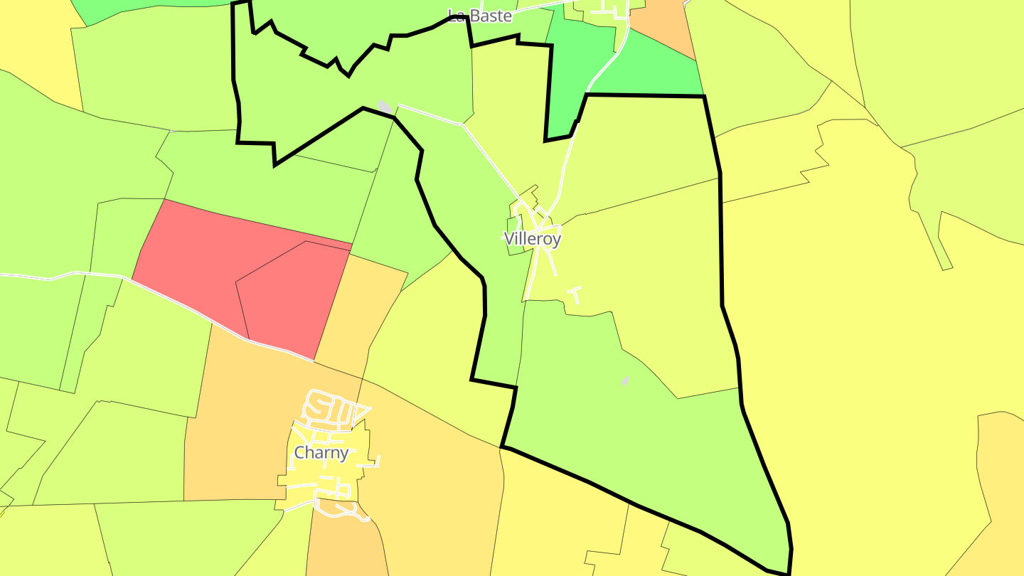 Carte des prix de l'immobilier Villeroy