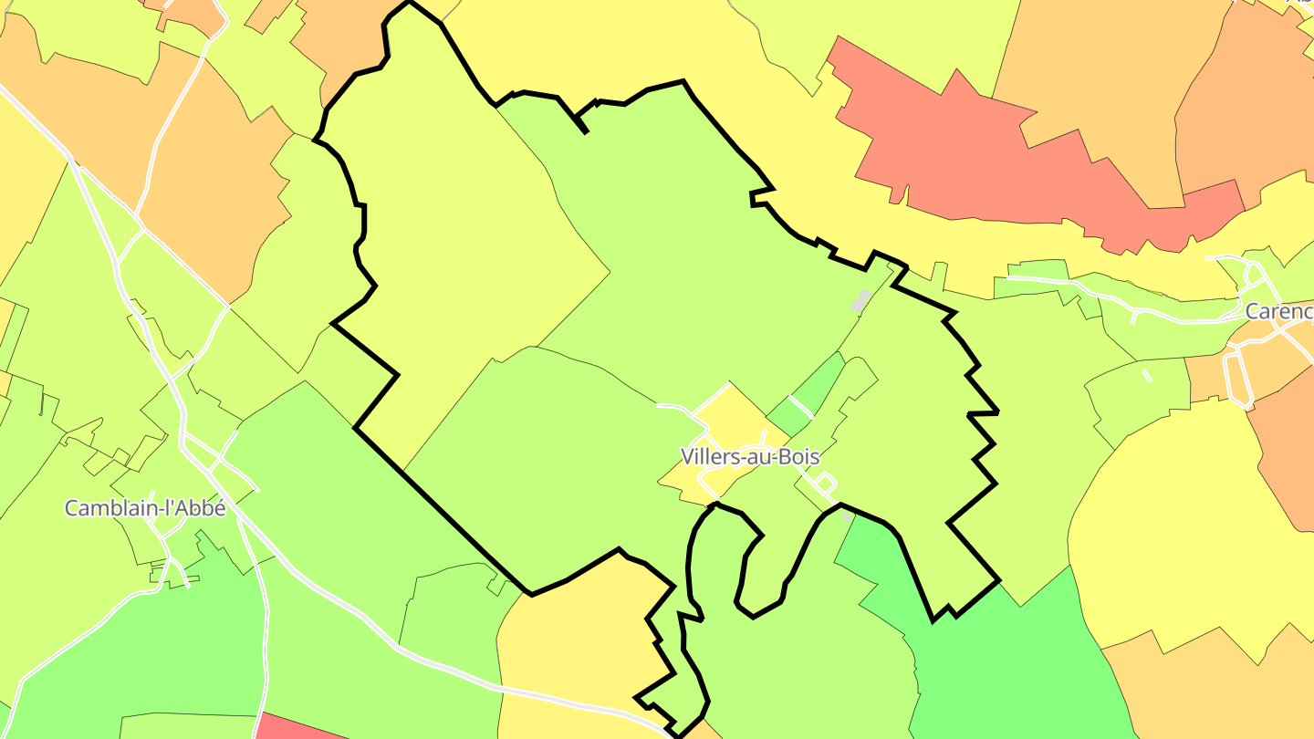 Carte des prix de l'immobilier Villers-au-Bois
