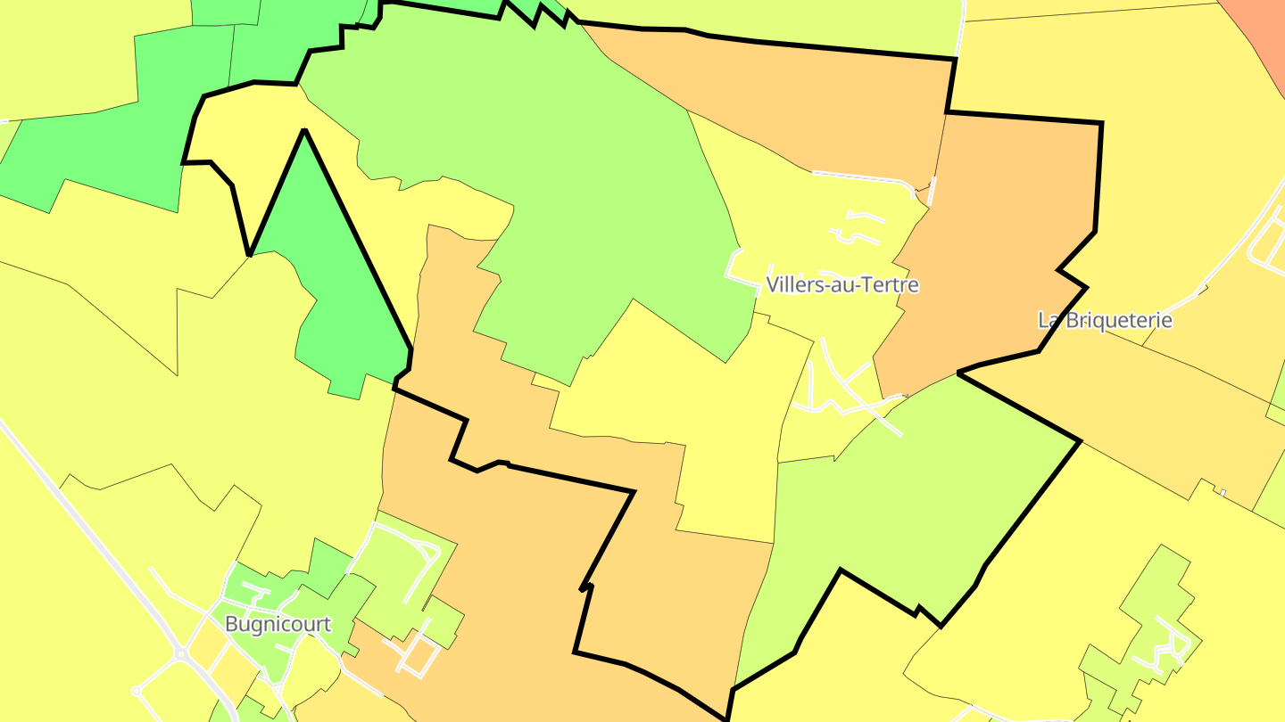 Carte des prix de l'immobilier Villers-au-Tertre
