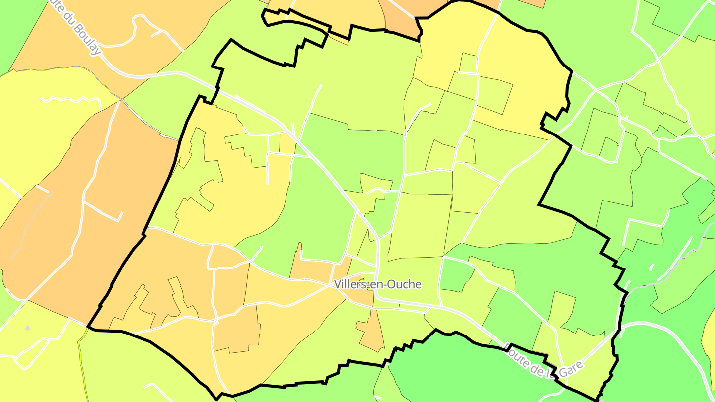 Carte des prix de l'immobilier Villers-en-Ouche