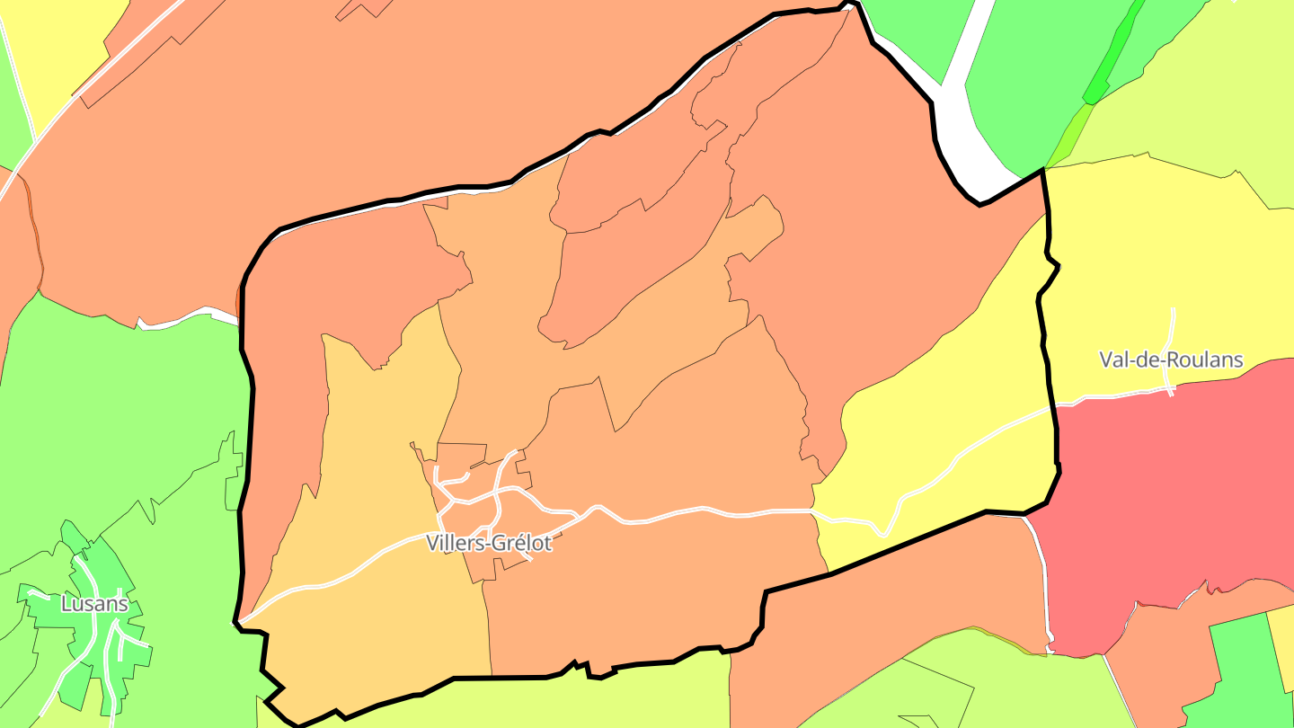 Carte des prix de l'immobilier Villers-Grélot