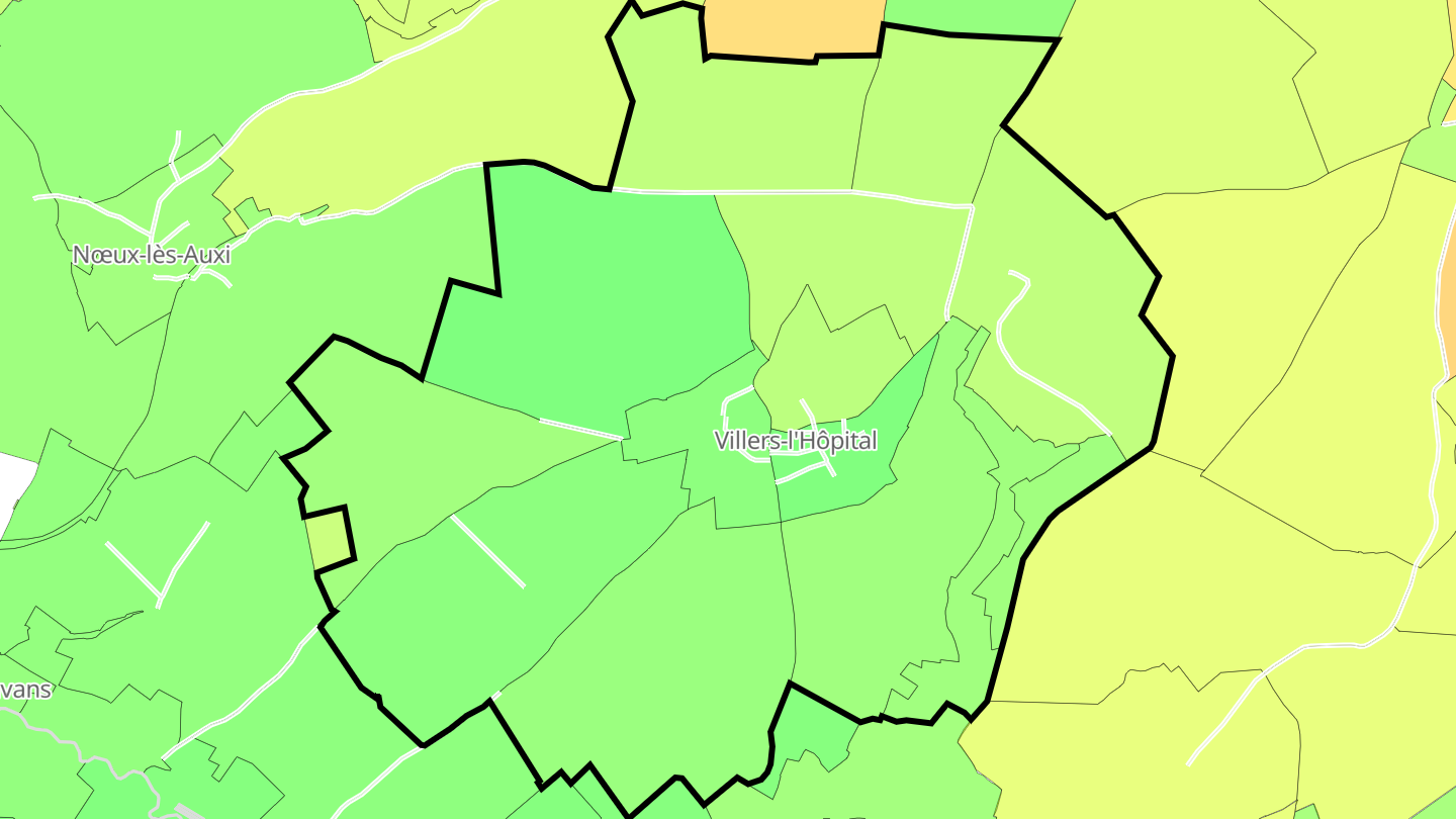 Carte des prix de l'immobilier Villers-l'Hôpital