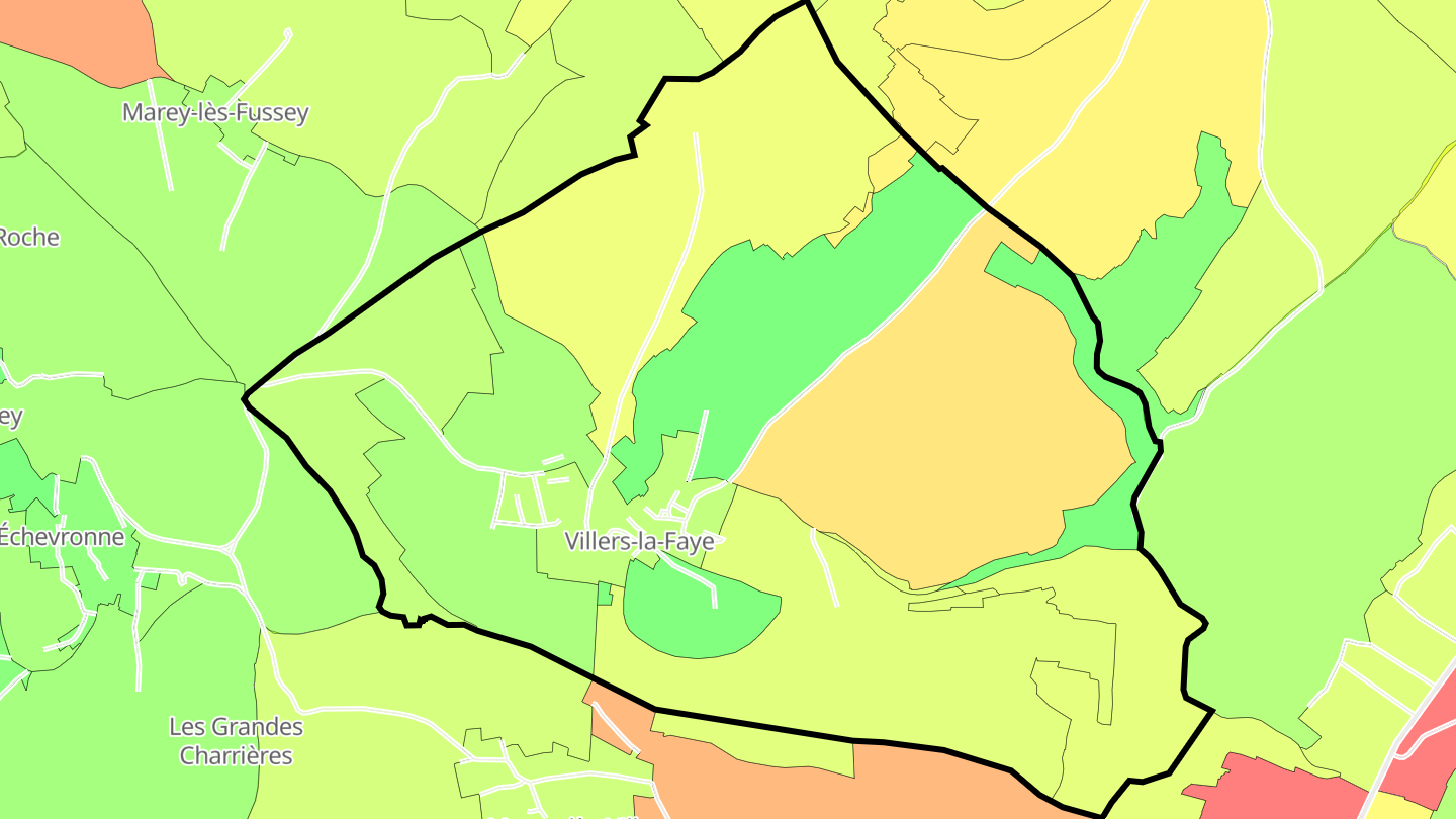 Carte des prix de l'immobilier Villers-la-Faye