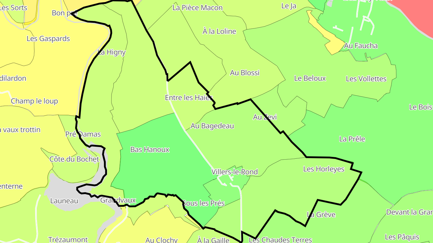 Carte des prix de l'immobilier Villers-le-Rond