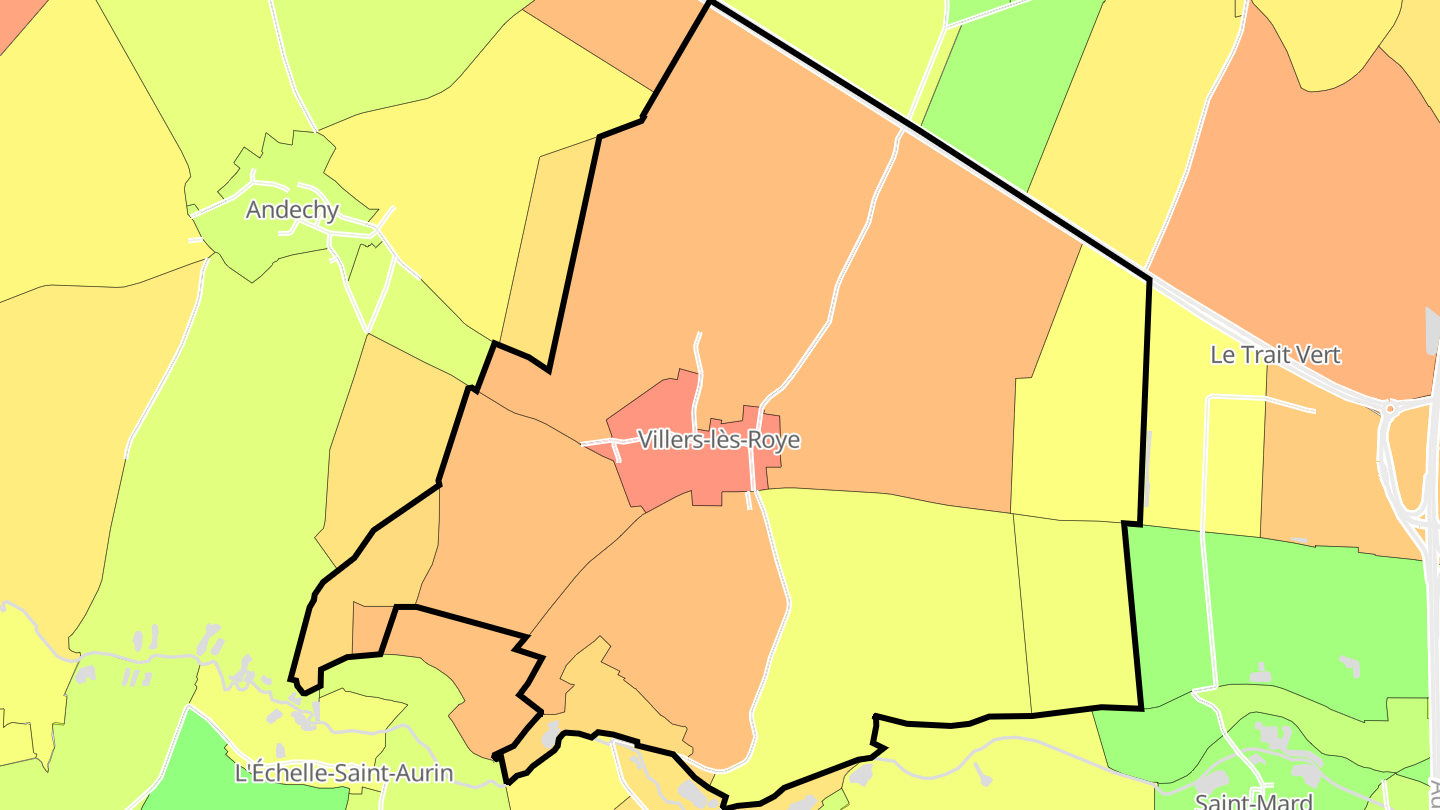 Carte des prix de l'immobilier Villers-lès-Roye