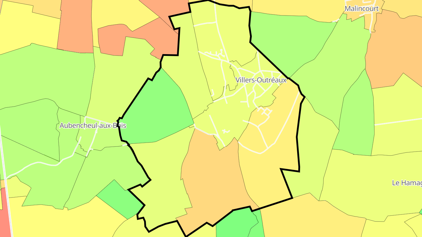 Carte des prix de l'immobilier Villers-Outréaux