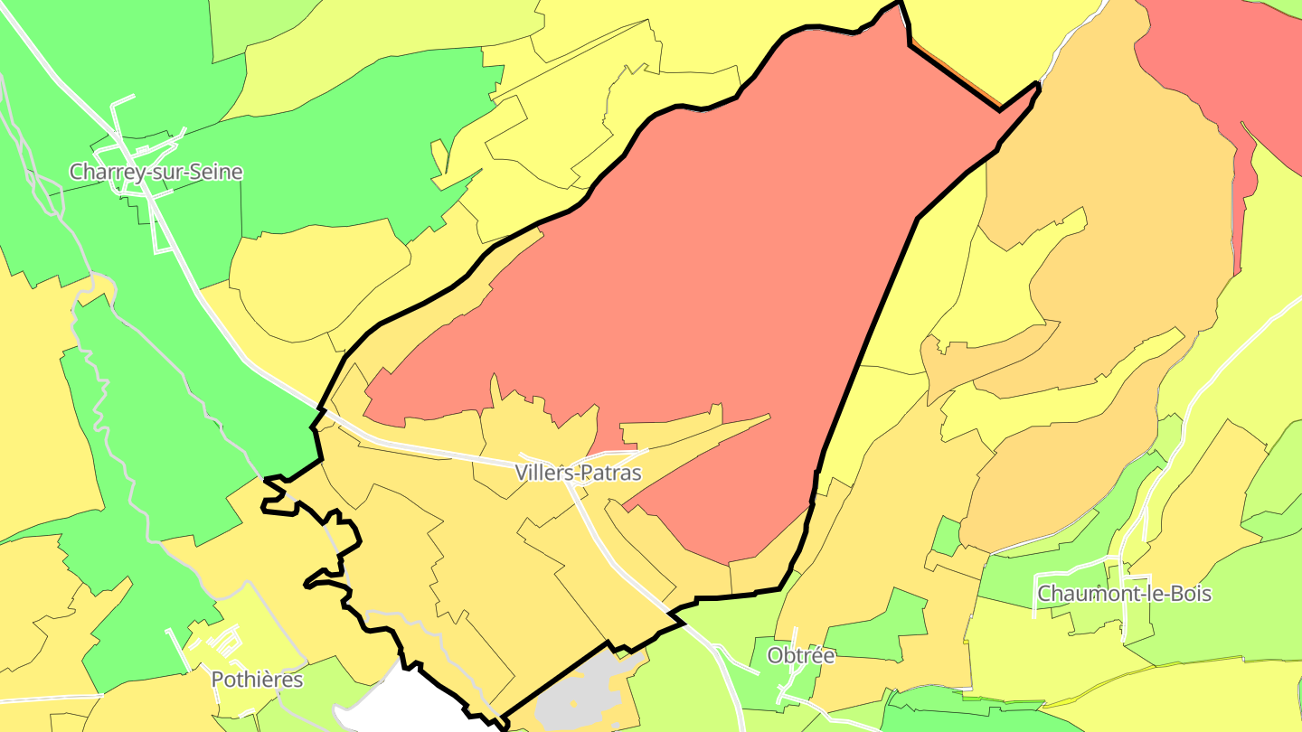 Carte des prix de l'immobilier Villers-Patras