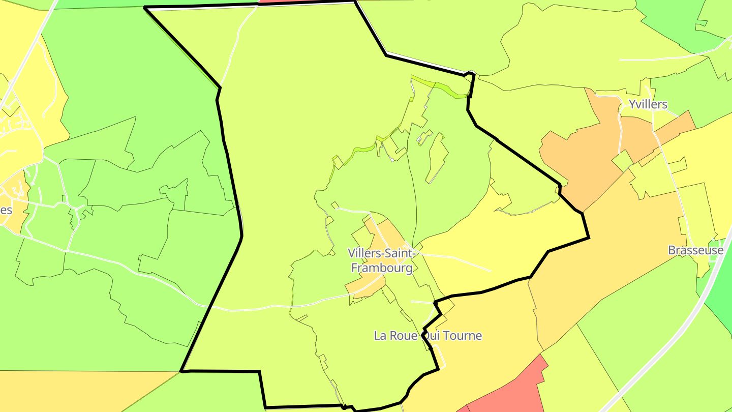 Carte des prix de l'immobilier Villers-Saint-Frambourg