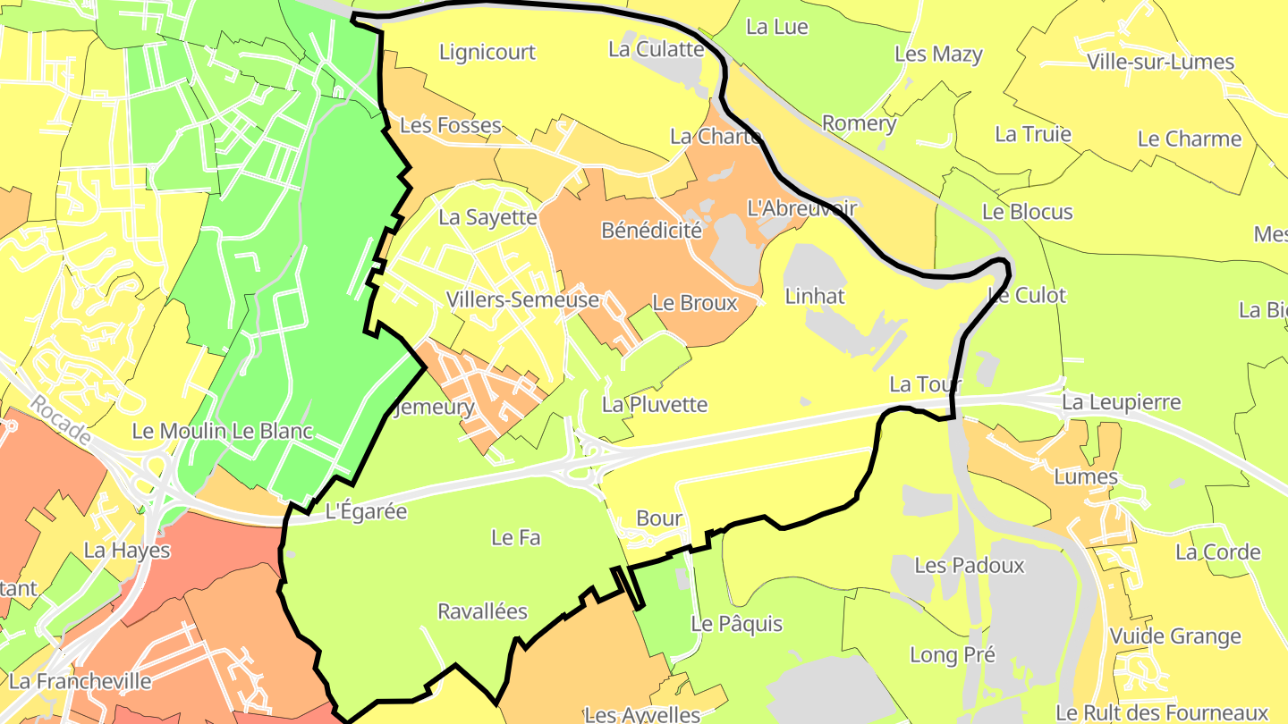 Carte des prix de l'immobilier Villers-Semeuse