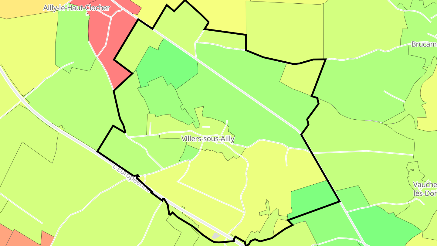 Carte des prix de l'immobilier Villers-sous-Ailly