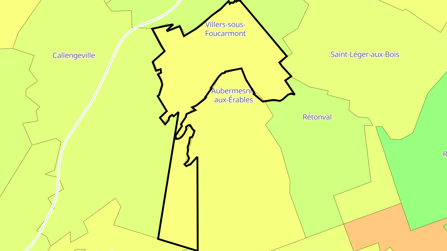 Carte des prix de l'immobilier Villers-sous-Foucarmont