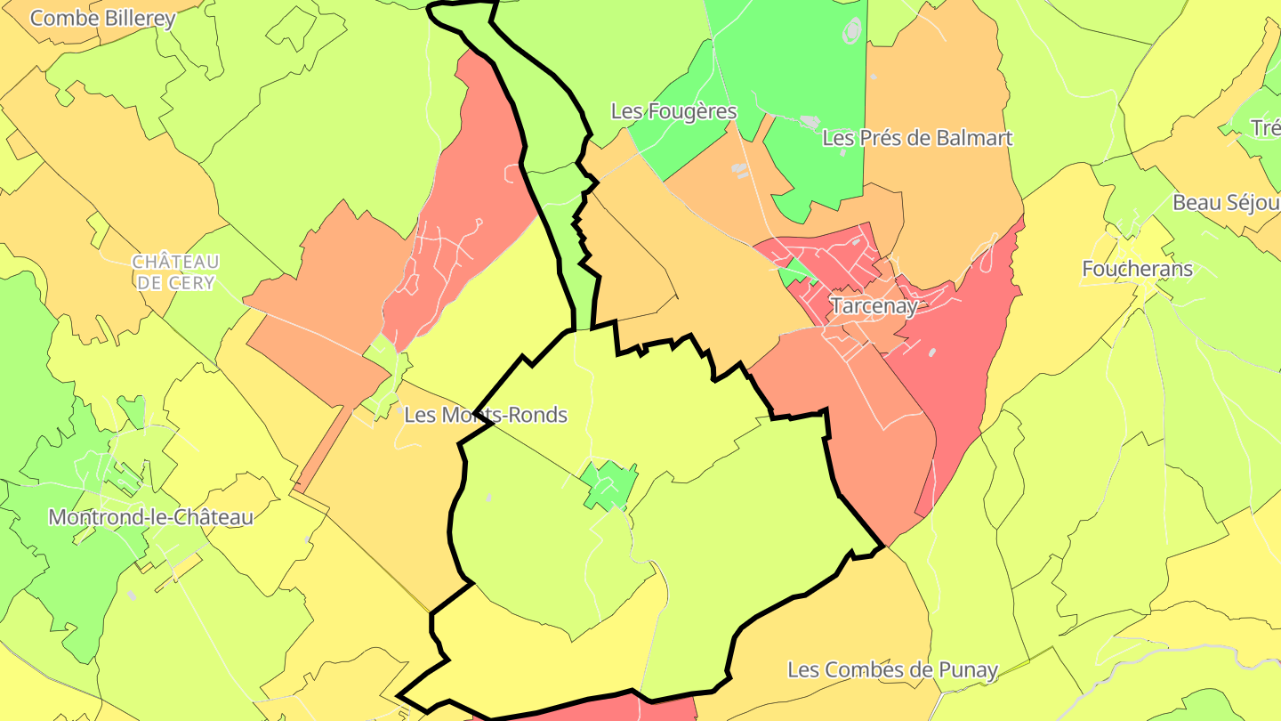 Carte des prix de l'immobilier Villers-sous-Montrond