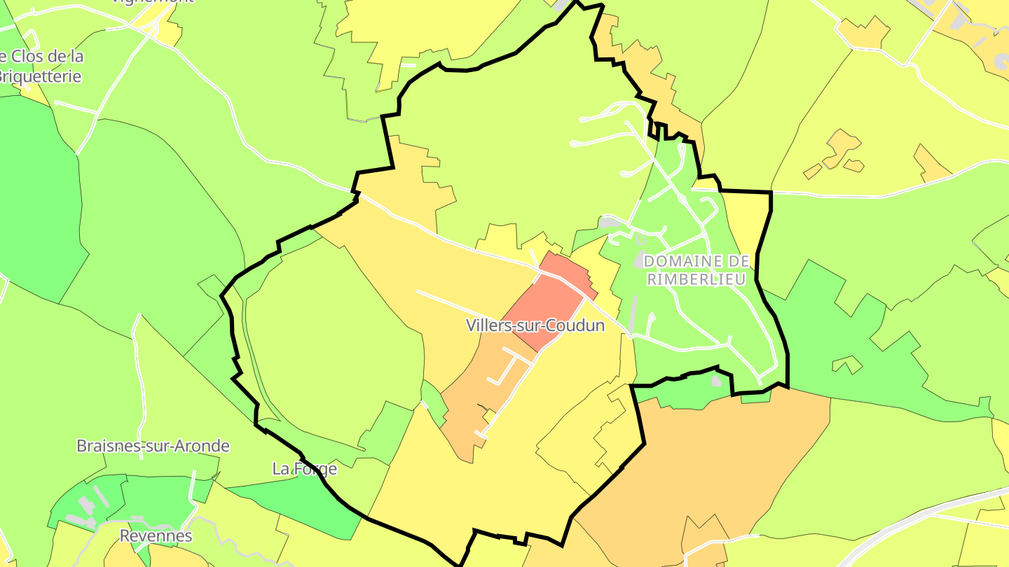 Carte des prix de l'immobilier Villers-sur-Coudun