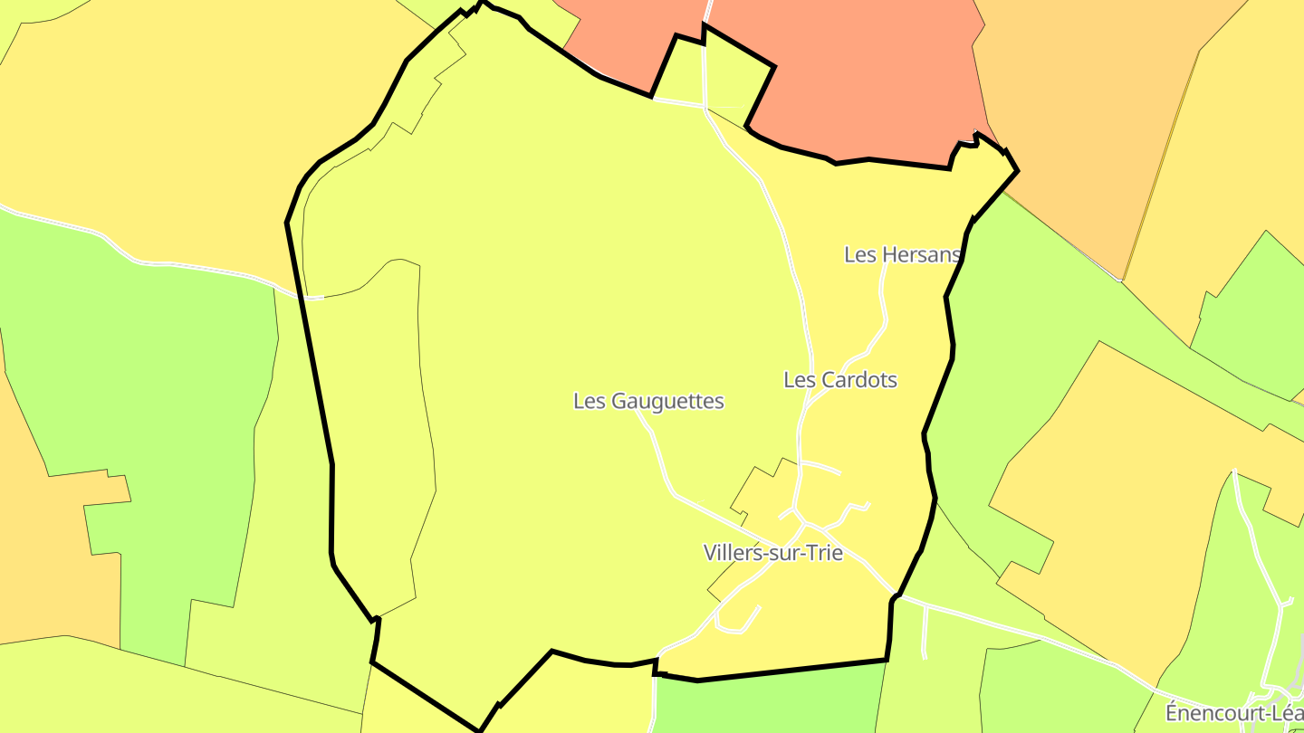 Carte des prix de l'immobilier Villers-sur-Trie
