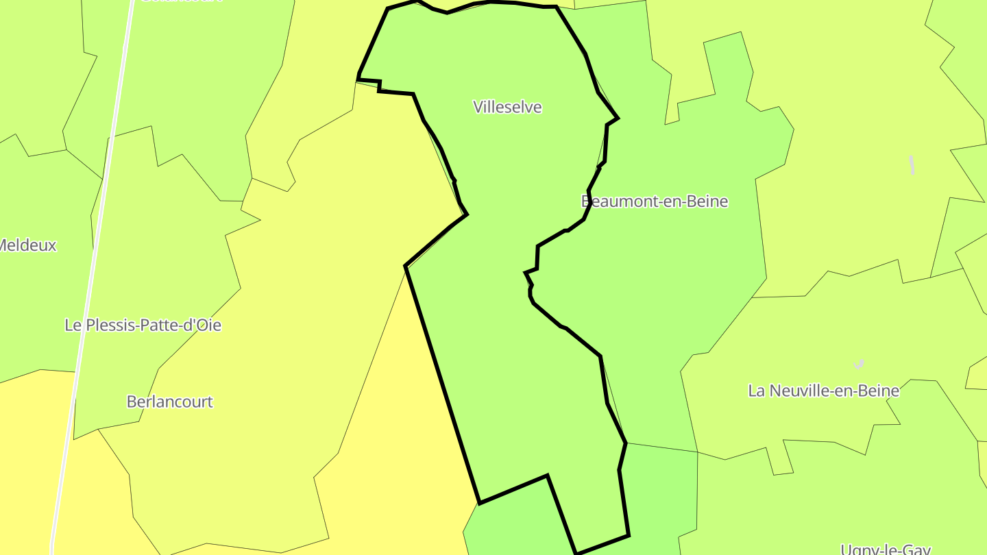 Carte des prix de l'immobilier Villeselve