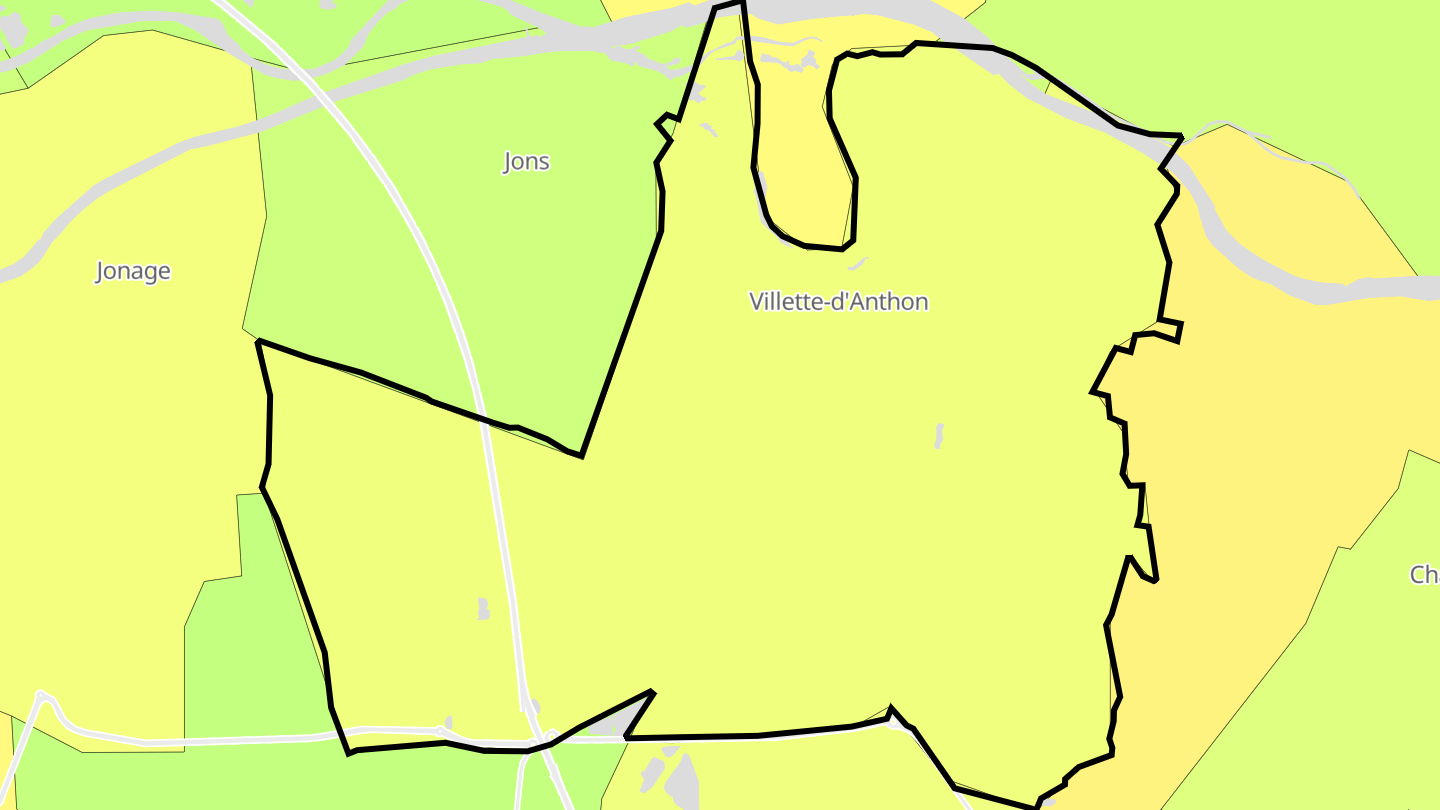Carte des prix de l'immobilier Villette-d'Anthon