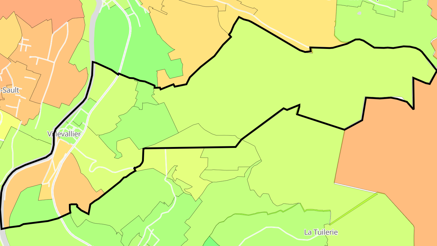 Carte des prix de l'immobilier Villevallier