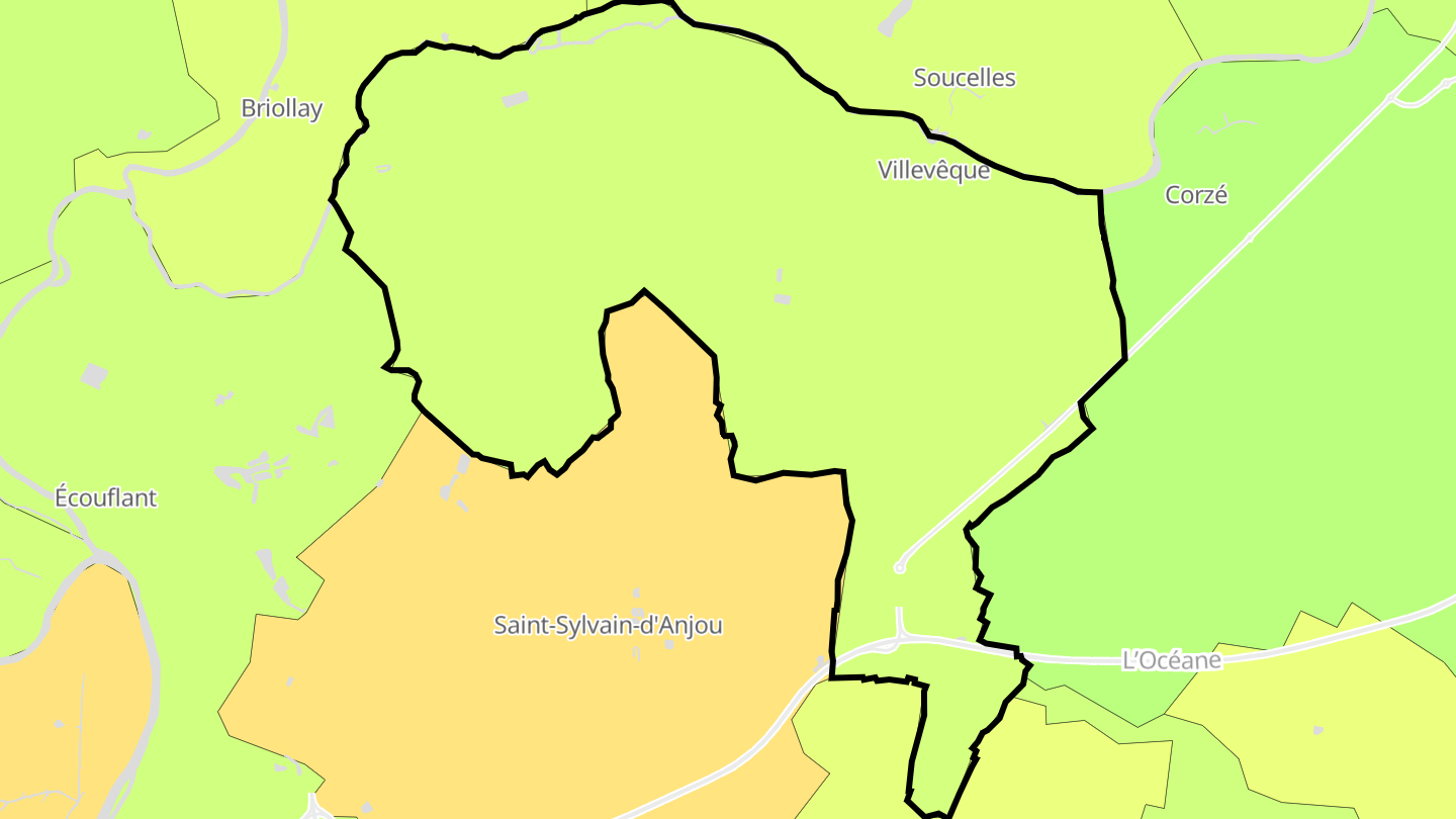 Carte des prix de l'immobilier Villevêque