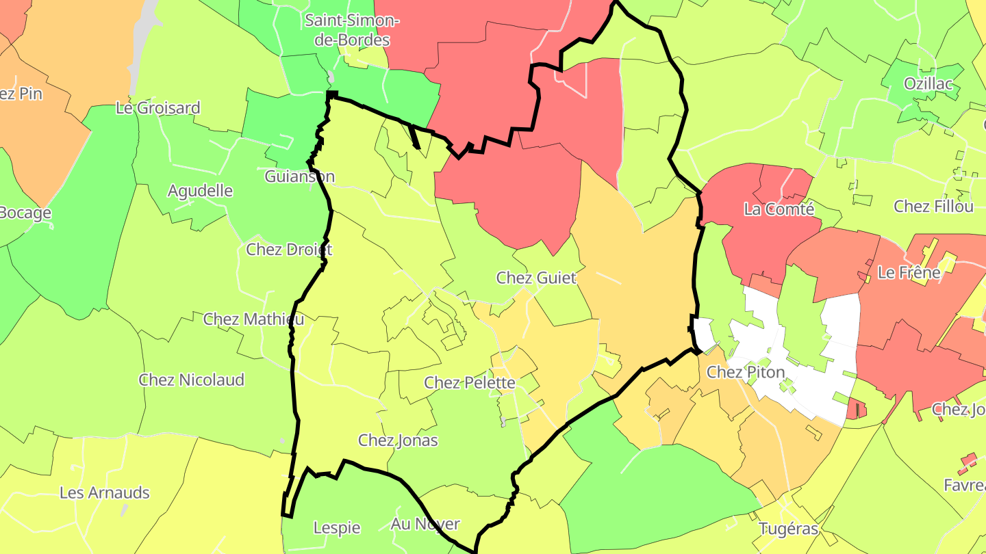 Carte des prix de l'immobilier Villexavier