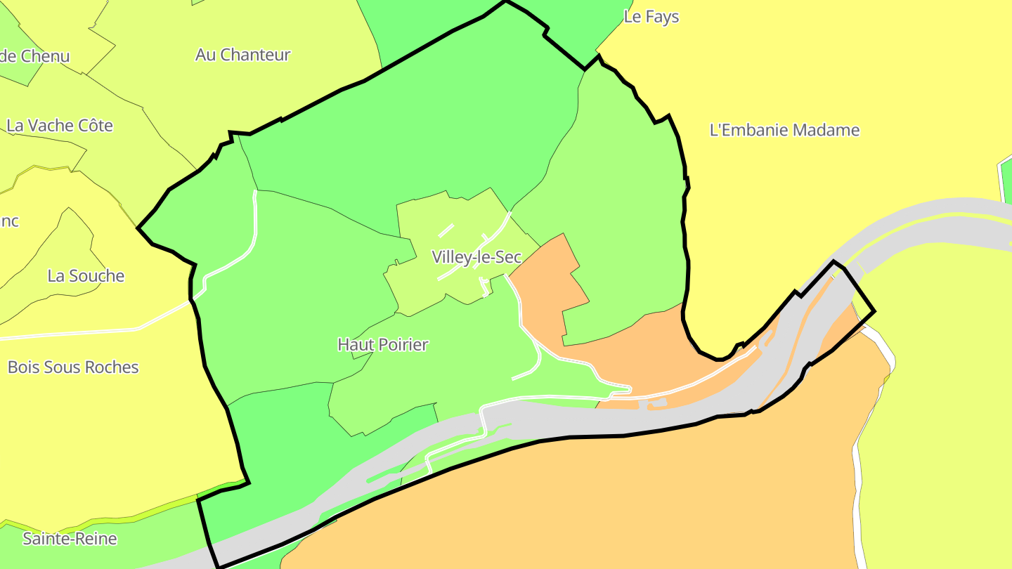 Carte des prix de l'immobilier Villey-le-Sec