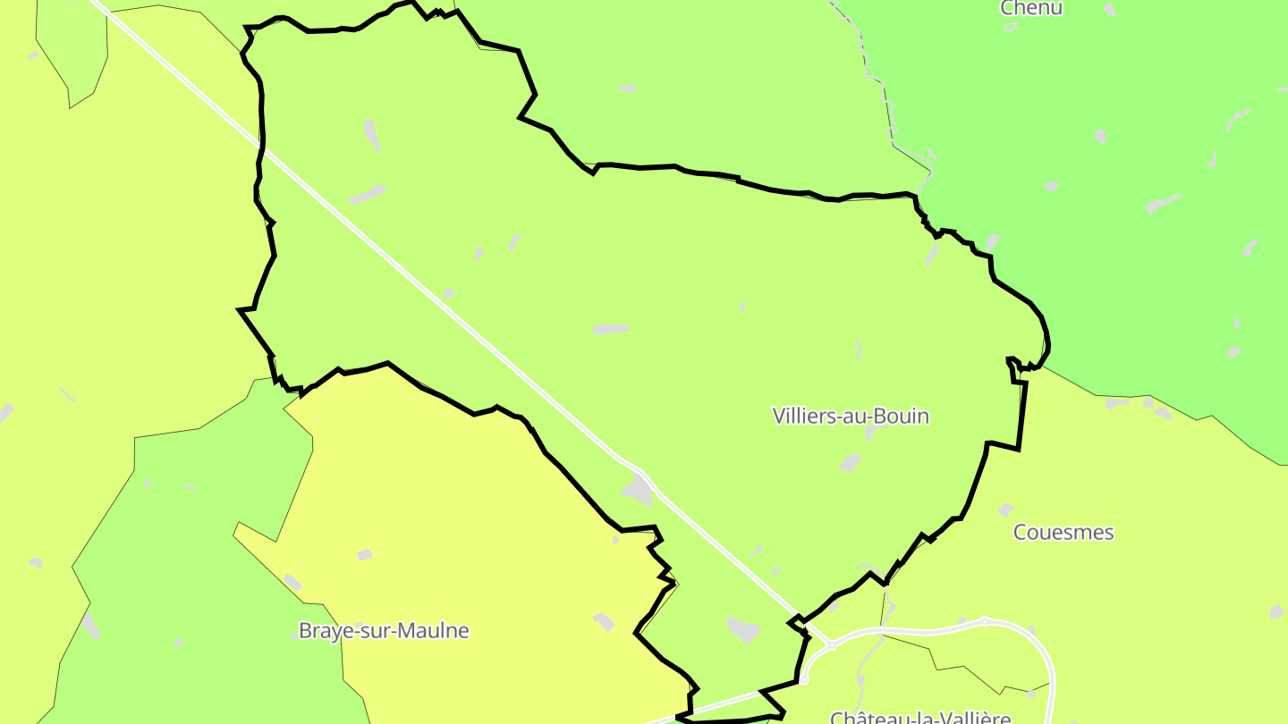 Carte des prix de l'immobilier Villiers-au-Bouin
