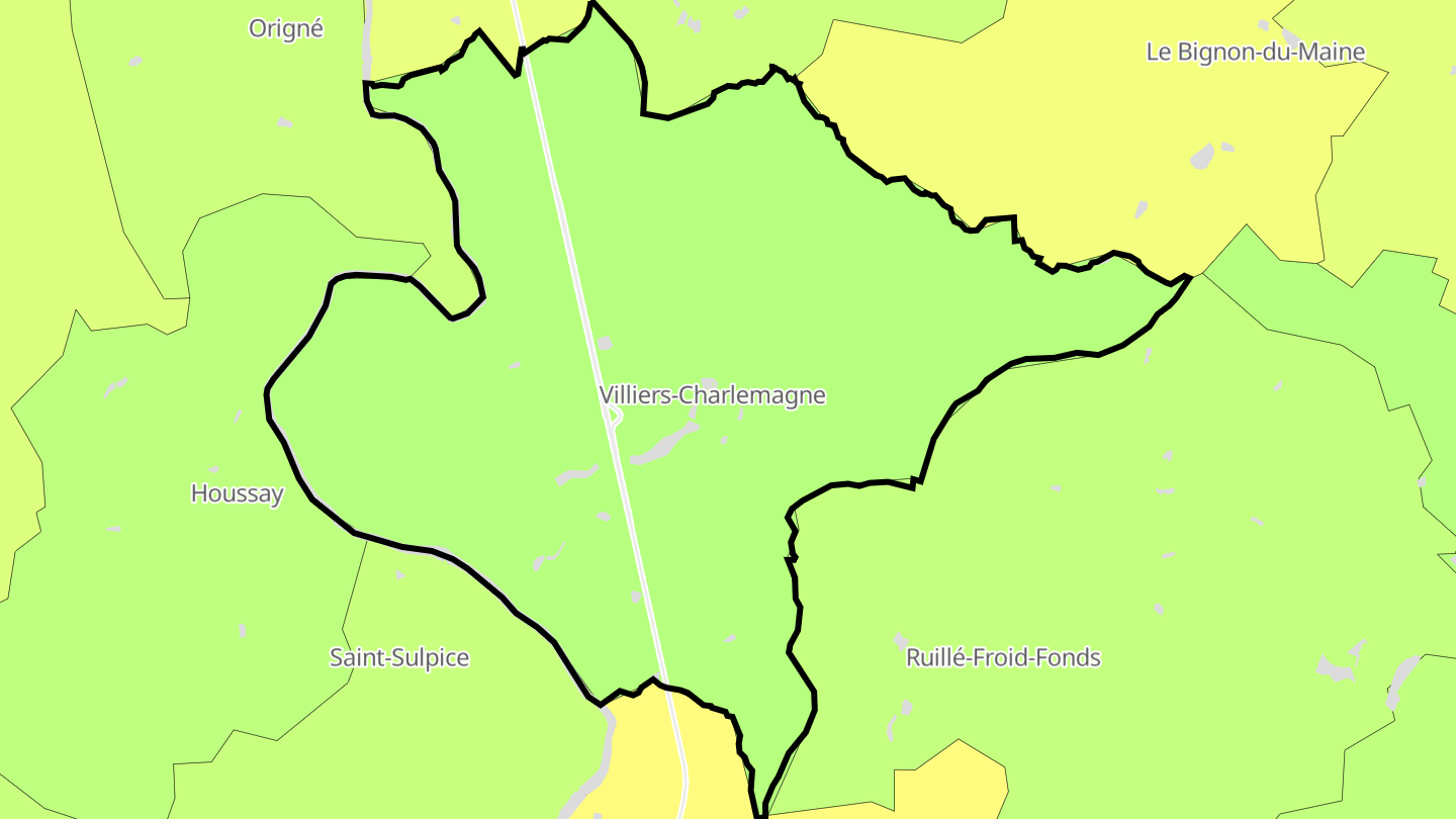 Carte des prix de l'immobilier Villiers-Charlemagne
