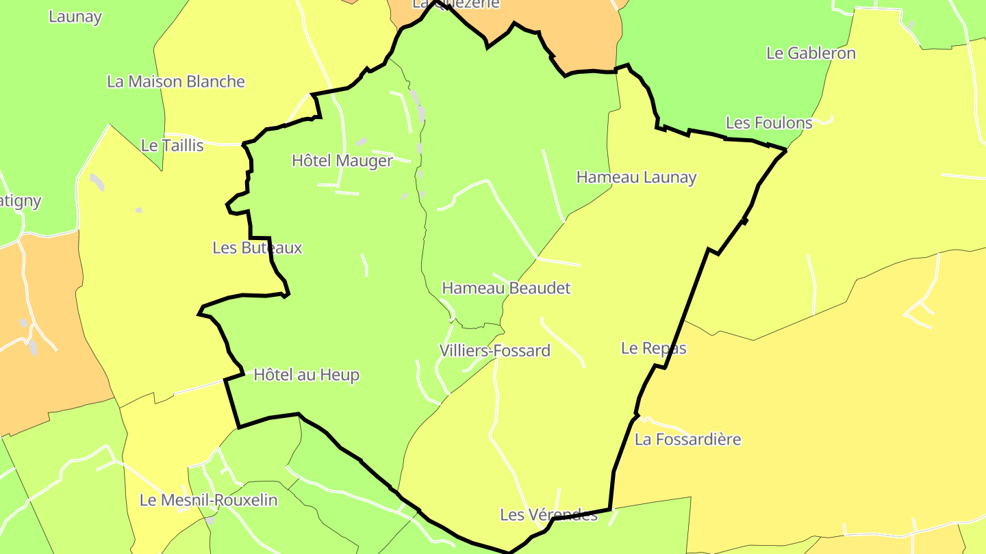 Carte des prix de l'immobilier Villiers-Fossard