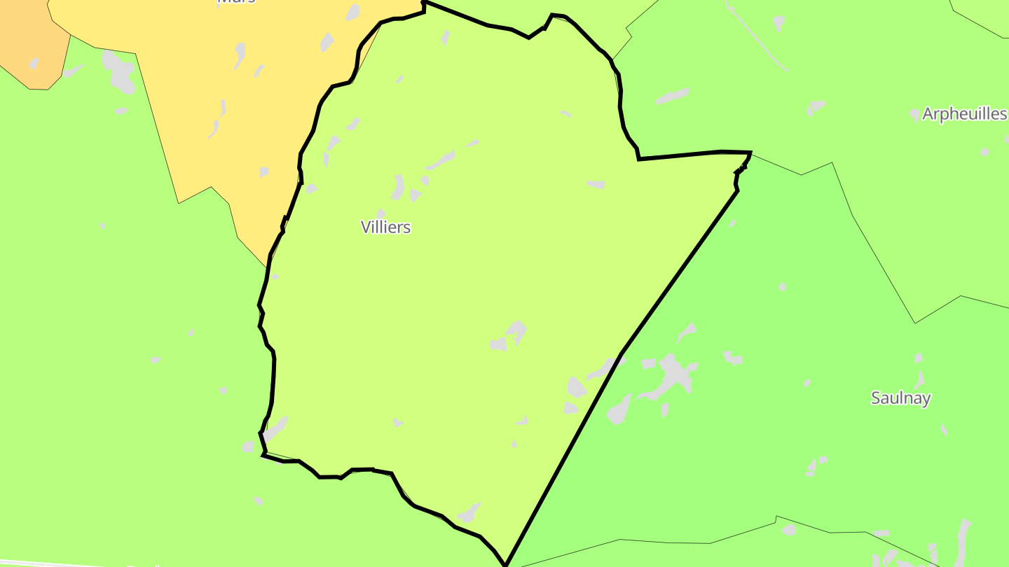 Carte des prix de l'immobilier Villiers