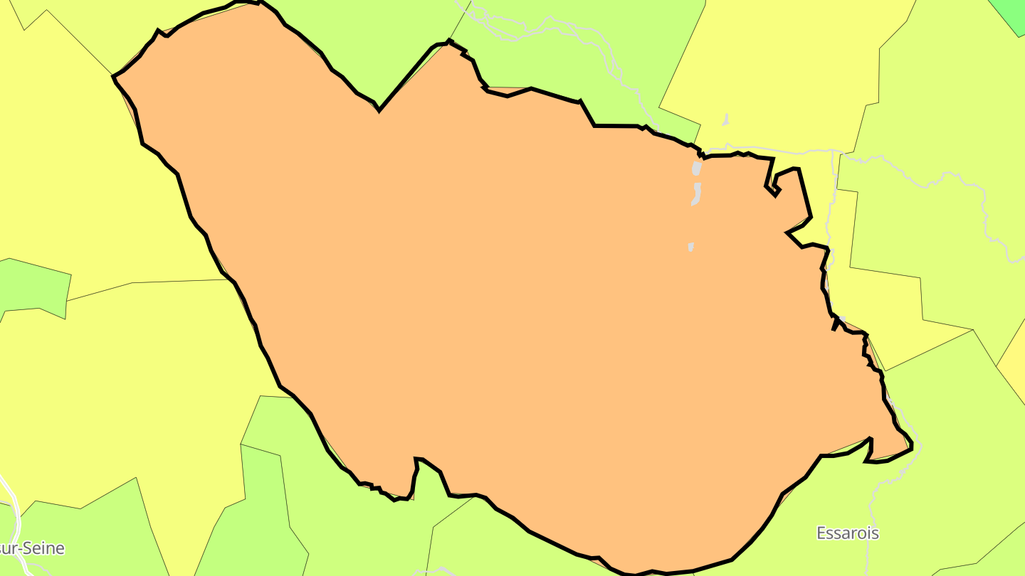 Carte des prix de l'immobilier Villiers-le-Duc