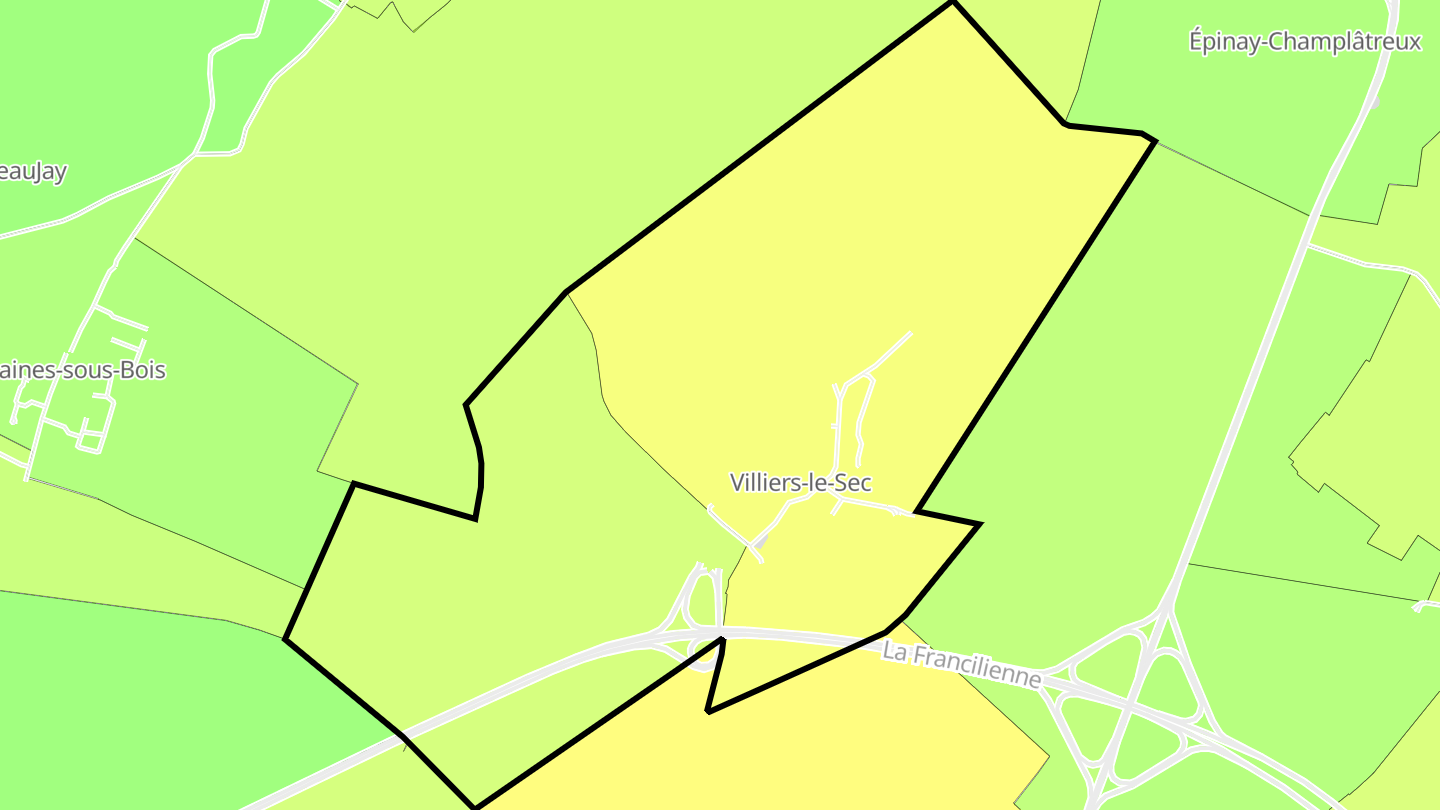 Carte des prix de l'immobilier Villiers-le-Sec
