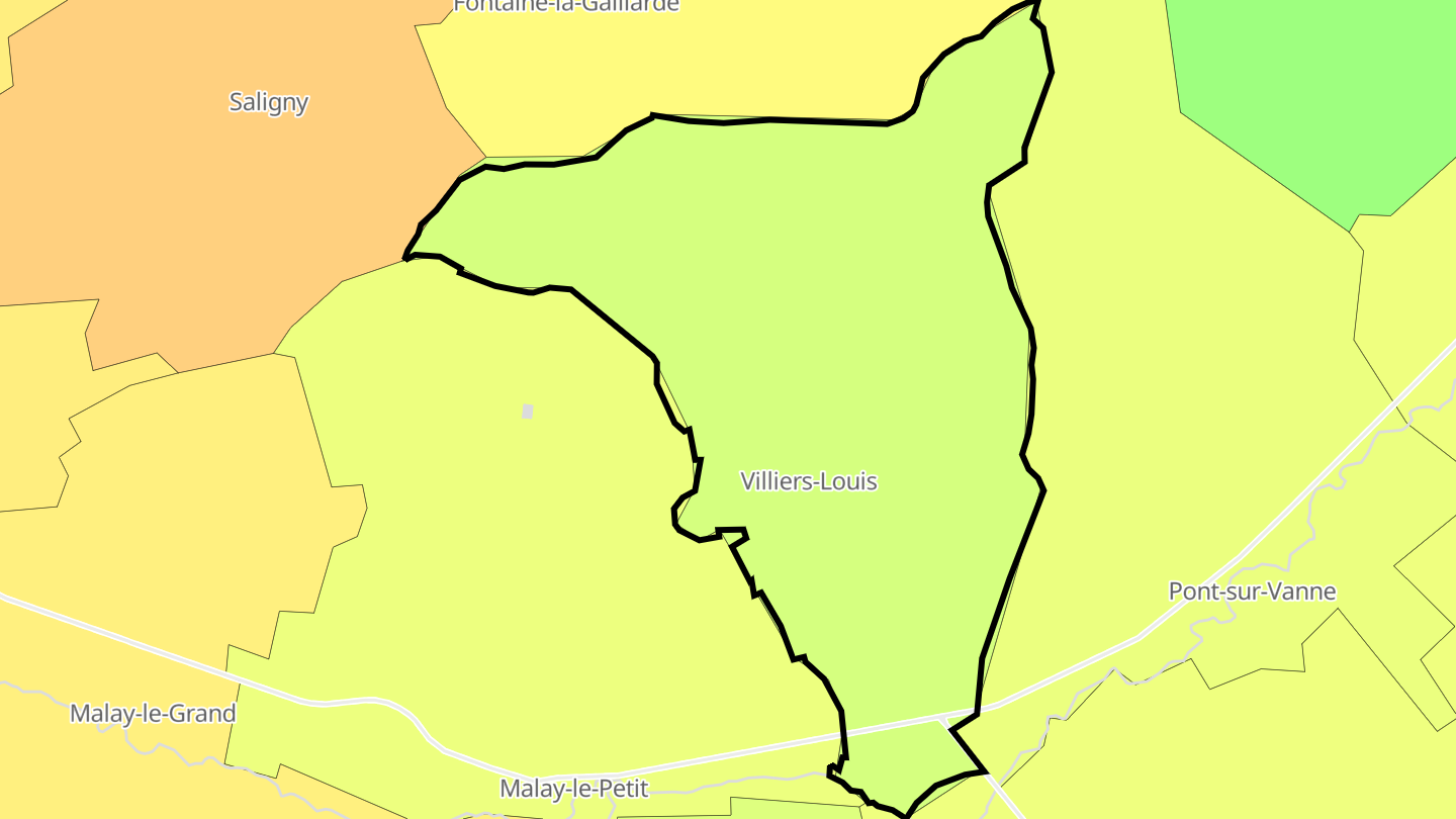 Carte des prix de l'immobilier Villiers-Louis
